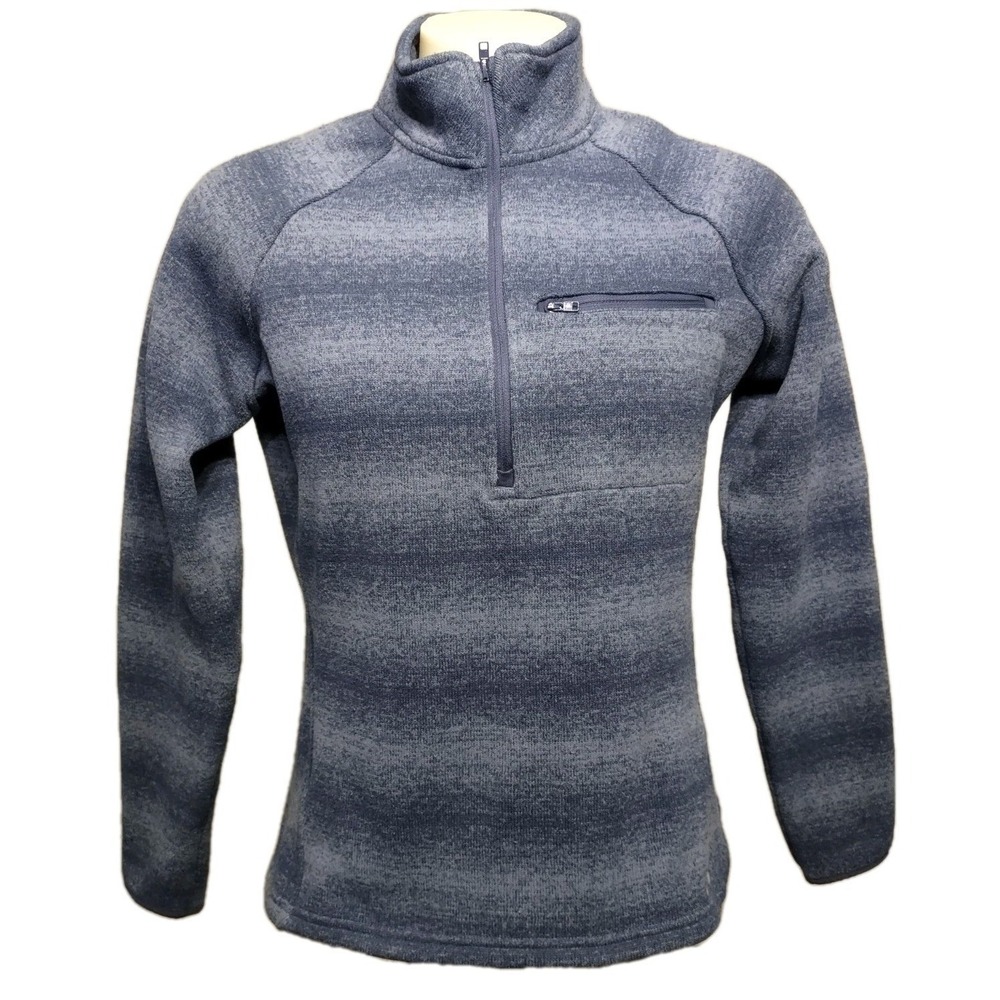 Under Armour Pullover Large Women Gorpcore Blue Space Dye ColdGear 1/4 Zip Top